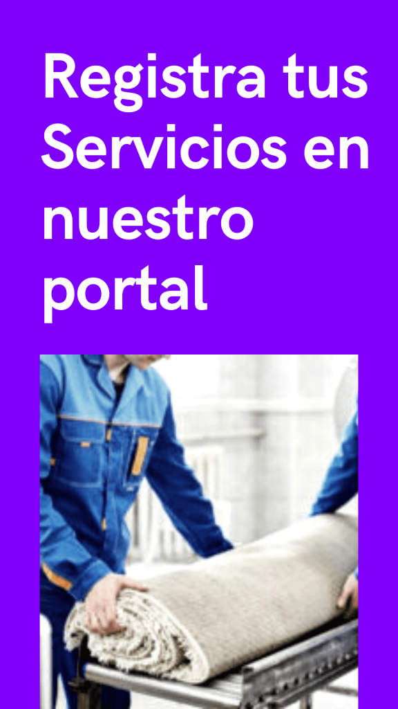 Registra sus servicios de limpieza de alfombras