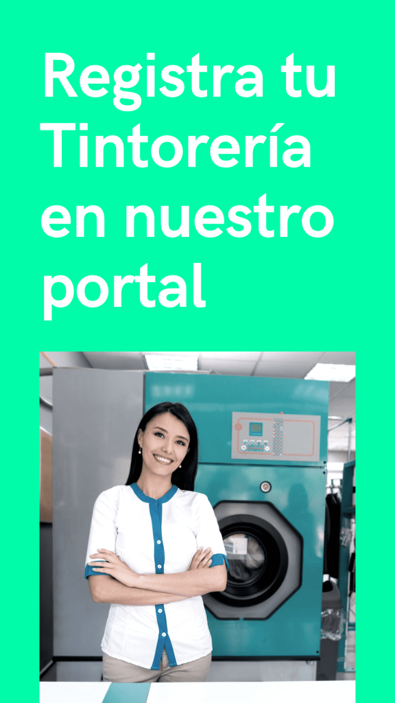 Registra tu tintoreria en nuestro portal